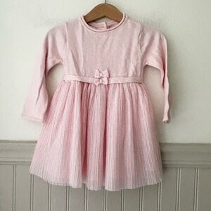 First Impressions Soft Pink Long Sleeve Dress 18 months toddler